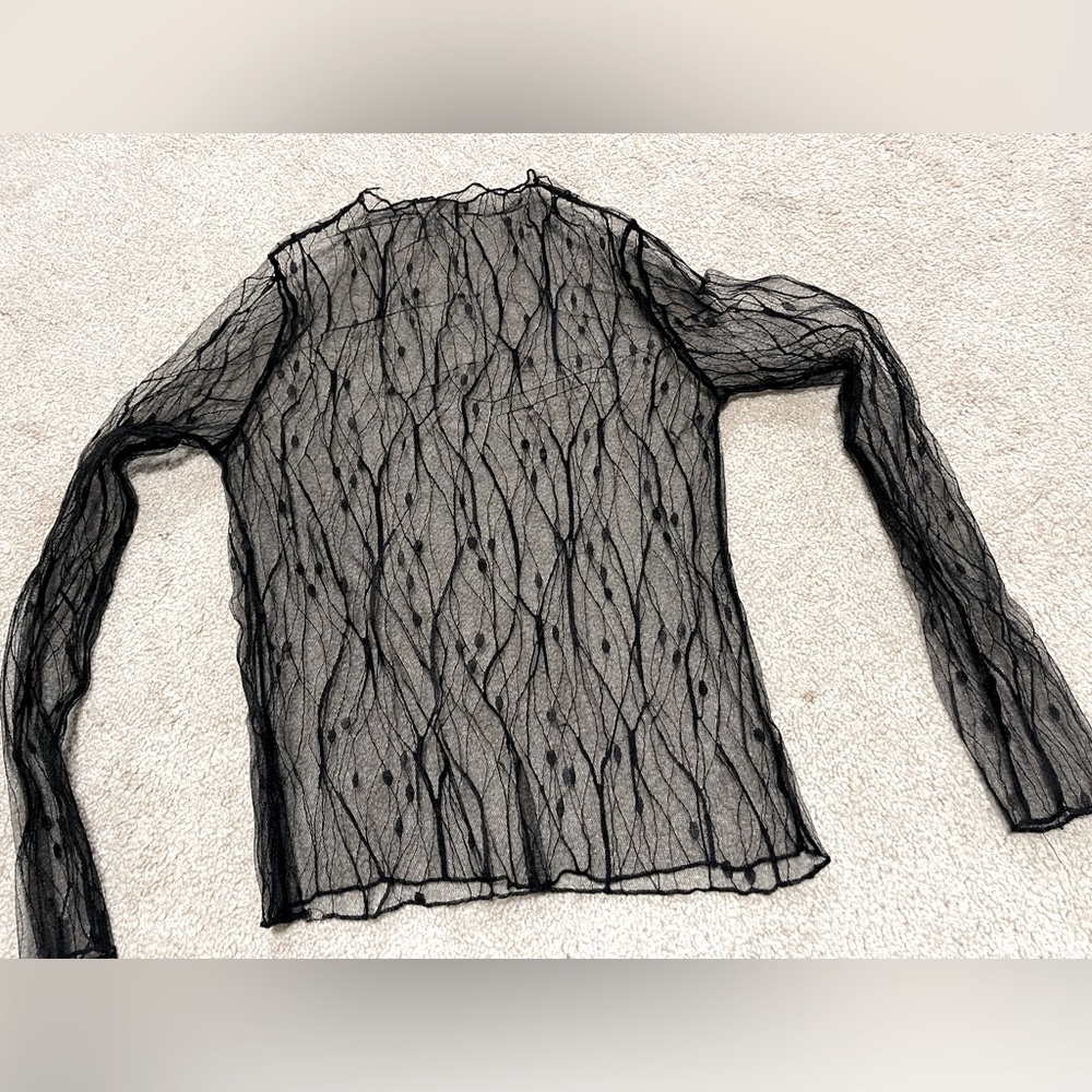 Unbranded black lace skin top size small/medium